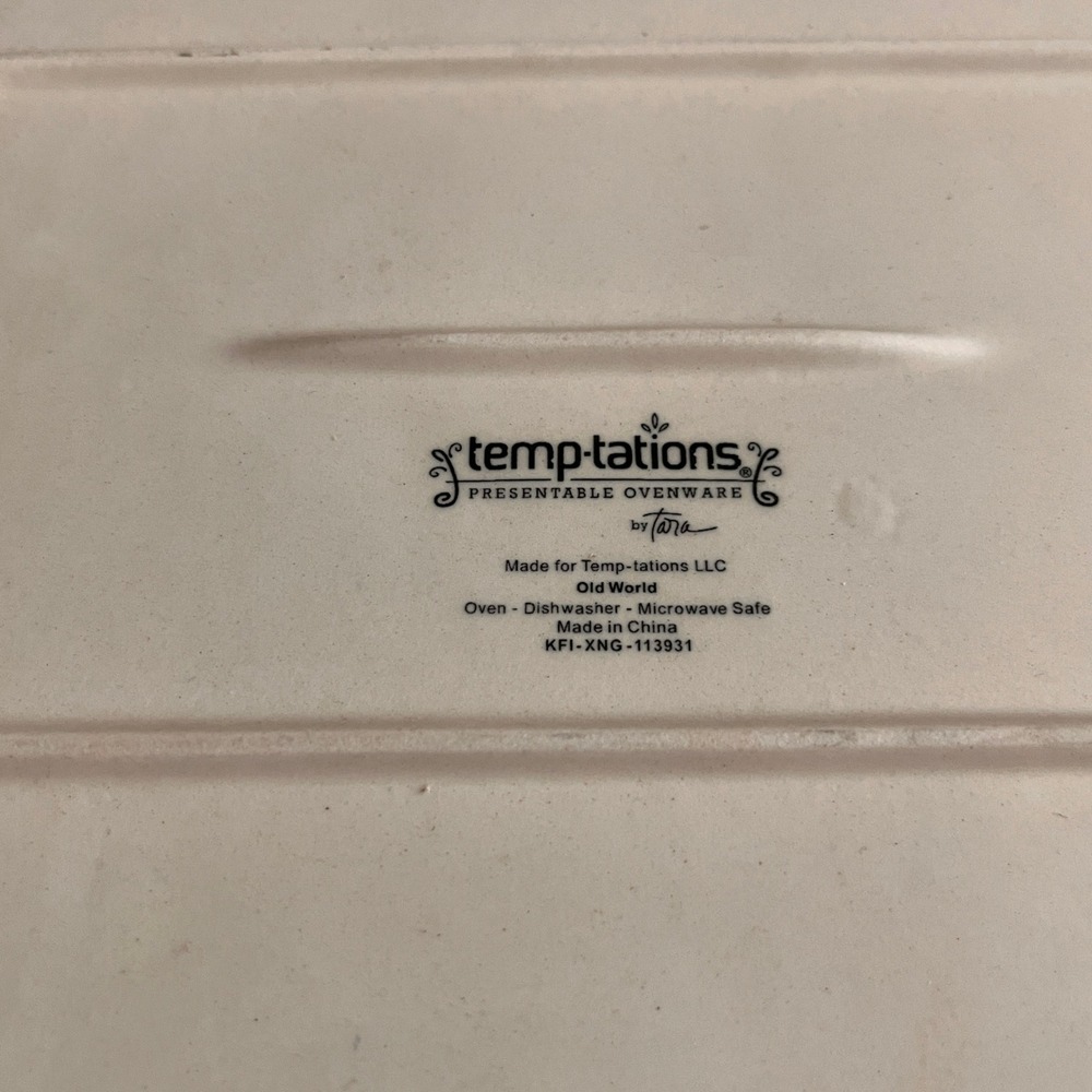 Temp-tations by Tara Old World Confetti Rectangular Tray 15 inch with Carrier - Picture 5 of 5